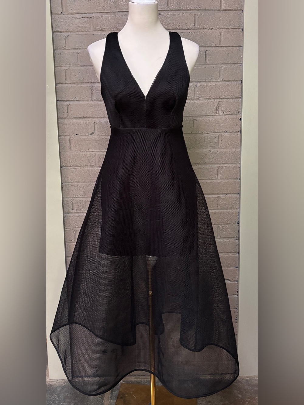 L’ATISTE by AMY full black mesh dress S